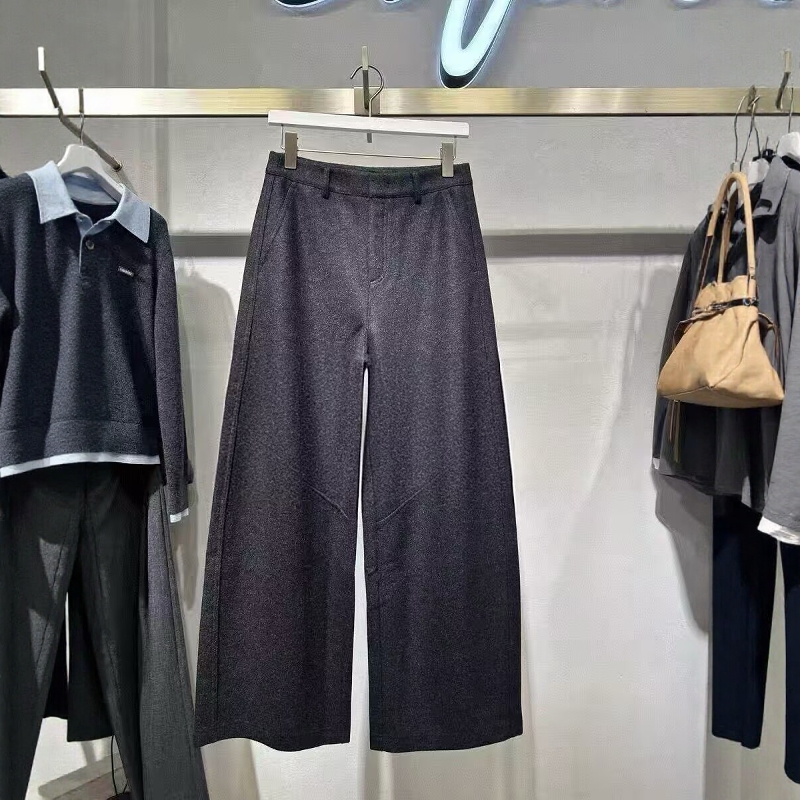 商场同款2025秋新高腰显瘦糯叽叽糯米裤直筒休闲裤1GA251412-898