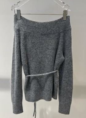 商场同款2026春新款圆领腰带针织衫毛衣时尚外套女BR801199-1380