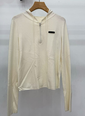 商场同款2025秋冬新款时尚休闲百搭连帽针织衫上衣女AR804164-980