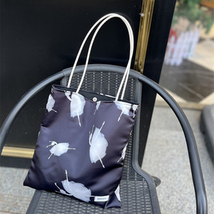 GGSG 原创设计文艺小众黑白简约单肩帆布包百搭托特包布袋子 BAG