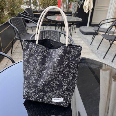 GGSGBAG棉麻手提小号托特包女