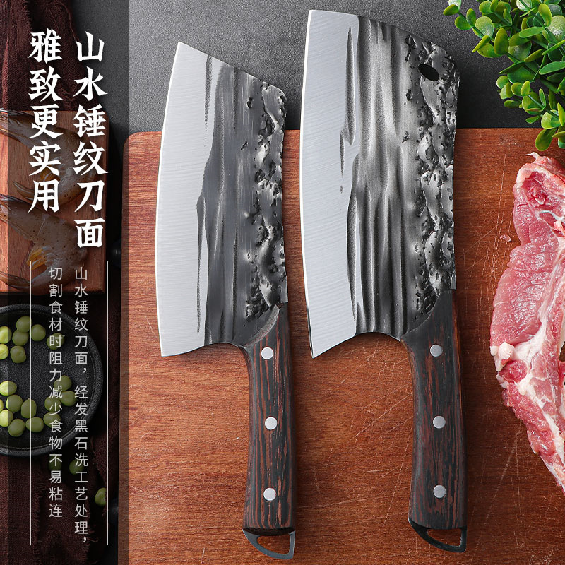 古法锻打刀身斩切刀兴刃50Cr15