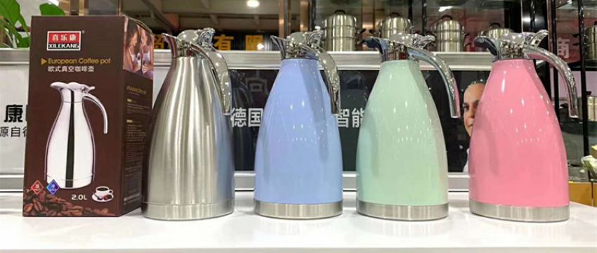 喜乐康不锈钢保温壶家用热水大容量304保温瓶暖水壶开水瓶欧式2升