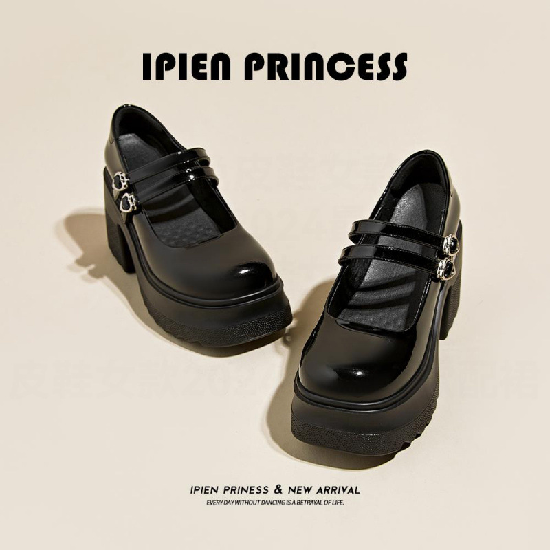 粗高跟学院风jk单鞋子厚底小皮鞋2025春秋新款10cm增高玛丽珍女鞋