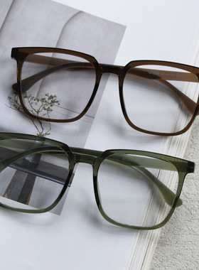 W72335新款10克TR90大框近视眼镜框潮男女网红素颜平光镜架显脸小