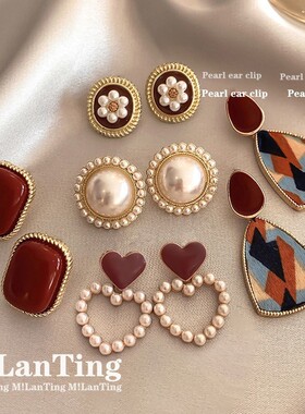 Ear studs/earrings s925银针耳环女气质耳钉耳坠港风饰品小众感