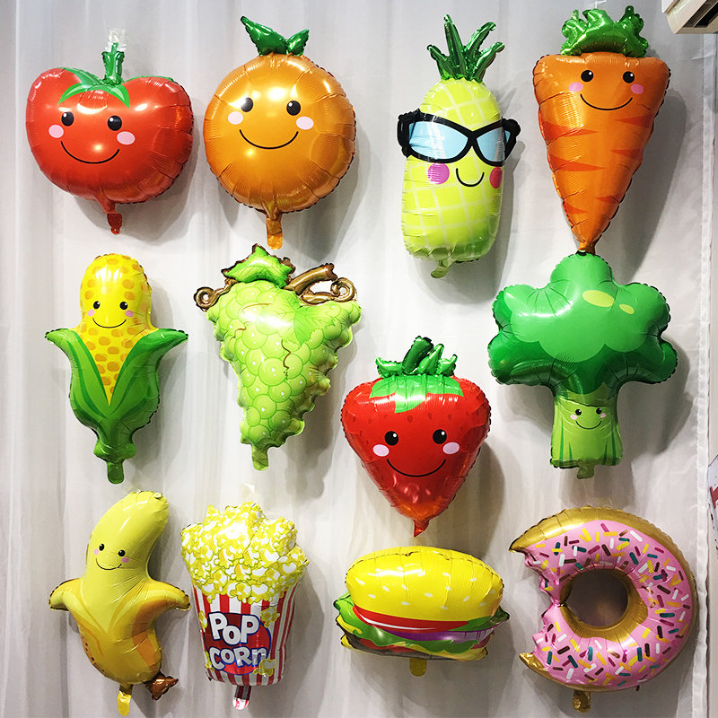 水果气球西瓜香蕉苹果橘子菠萝草莓玉米西红柿蘑菇辣椒胡萝卜气球,节庆用品/礼品,气球,淘宝优惠券,粉丝福利购,淘宝优惠卷