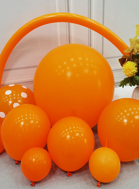 5/10/12/18/36寸橙色气球橘黄色开业幼儿园感恩节装饰桔色尾巴球