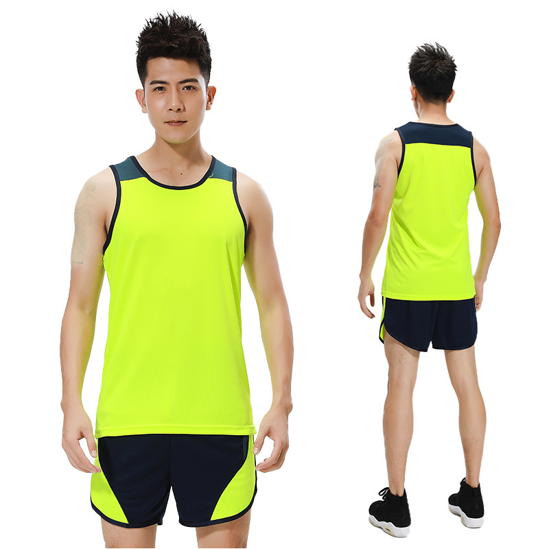 田径训练服套装男女短跑马拉松背心定制长跑运动体考比赛印字队服