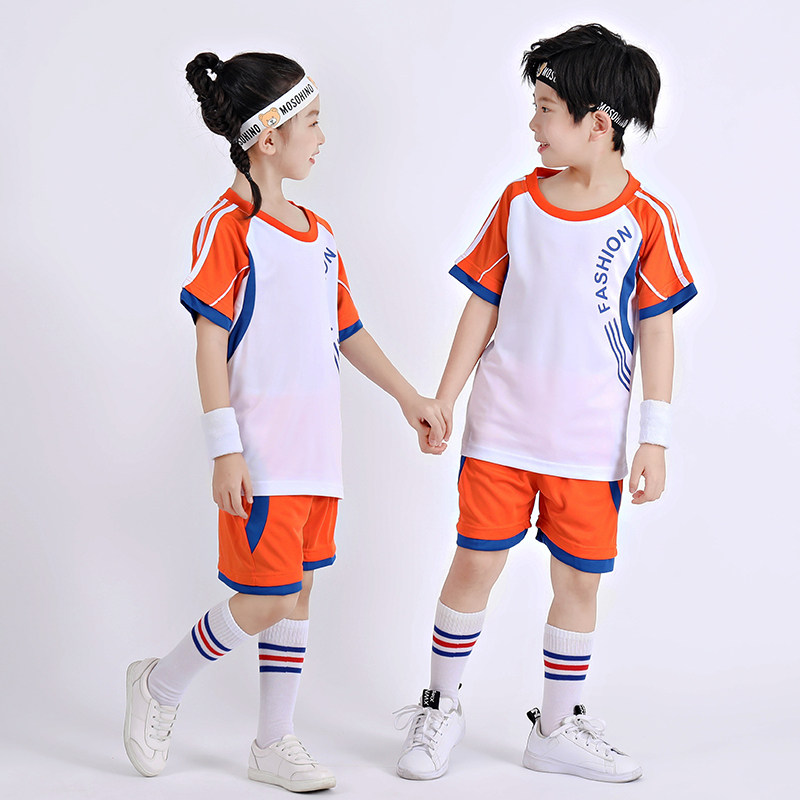 短袖儿童篮球服套装女孩服装男童幼儿园女球衣定制男小孩演出班服