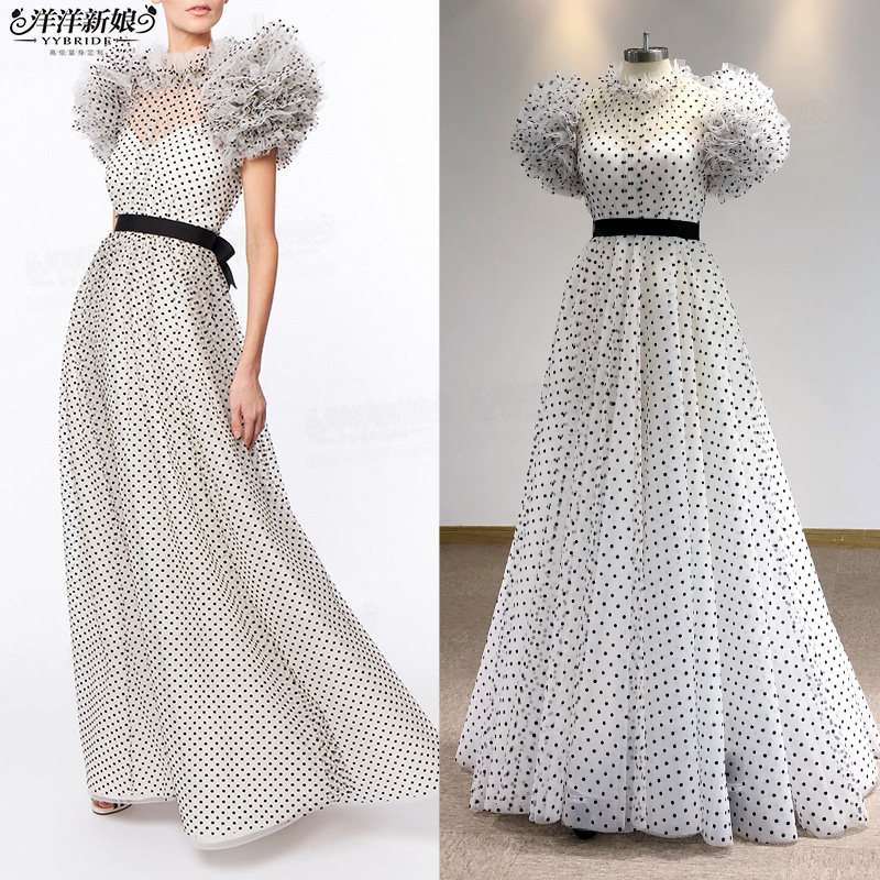 泡泡袖毕业舞会生日宴简约公主裙