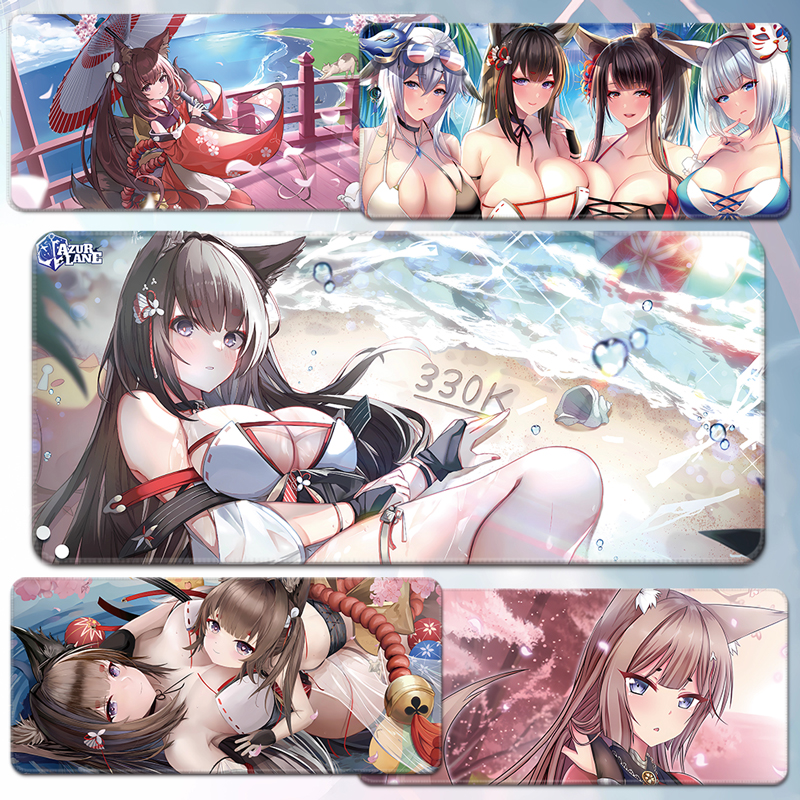 碧蓝航线鼠标垫天城桌垫锁边小鳐