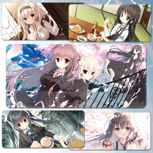 樱之刻鼠标垫本间心铃超大电脑键盘电竞桌垫夏目蓝动漫游戏诗周边