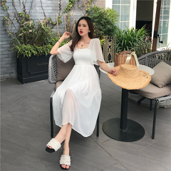 Short-sleeved, slim and skinny Korean version of Chaoxian chiffon dress with real price control will be released for quality inspection within 10 days