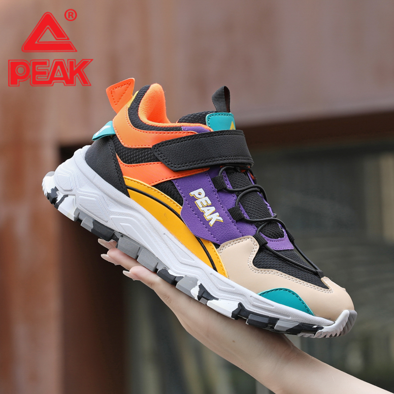 匹克态极儿童童鞋魔术贴2024夏季中大童防滑软底防滑休闲运动鞋男