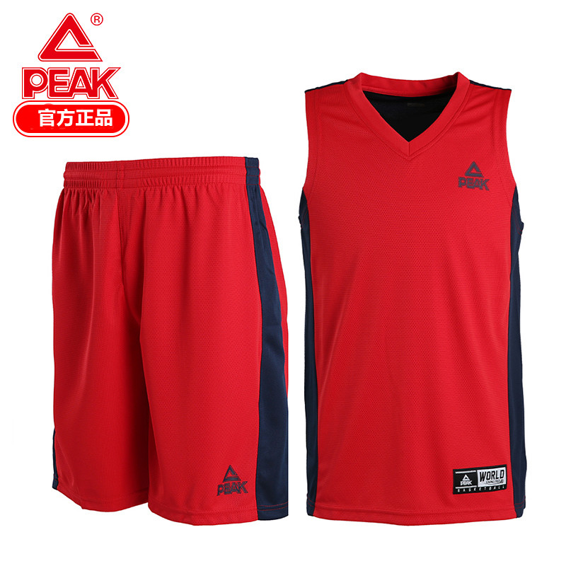 匹克篮球服男运动团购DIY定制服篮球套装舒适轻薄透气排汗短套装
