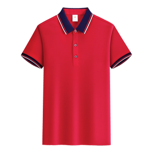 工作服T恤定制夏季短袖t印logo男女厂服工装工衣翻领POLO衫订制