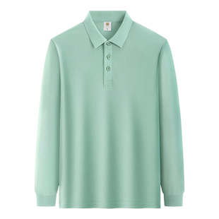 Polo衫定制工作服翻领长袖T恤团体文化广告衫聚会亲子印logo男女