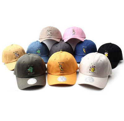 韩国代购Flipper鸭舌帽子女 春夏遮阳时尚卡通图案刺绣棒球帽男潮