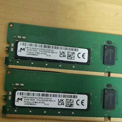 镁光 MTA18ASF4G72PDZ-3G2E1 32G 2RX8 PC4-3200AA REG服务器内存