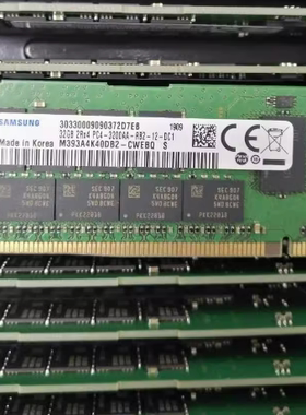 三星 32G DDR4 3200MHz ECC REG服务器内存M393A4K40EB3/DB3-CWE