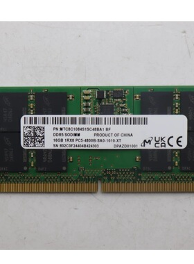 MT 镁光16G 1RX8 PC5-4800B DDR5笔记本内存MTC8C1084S1SC48BA1