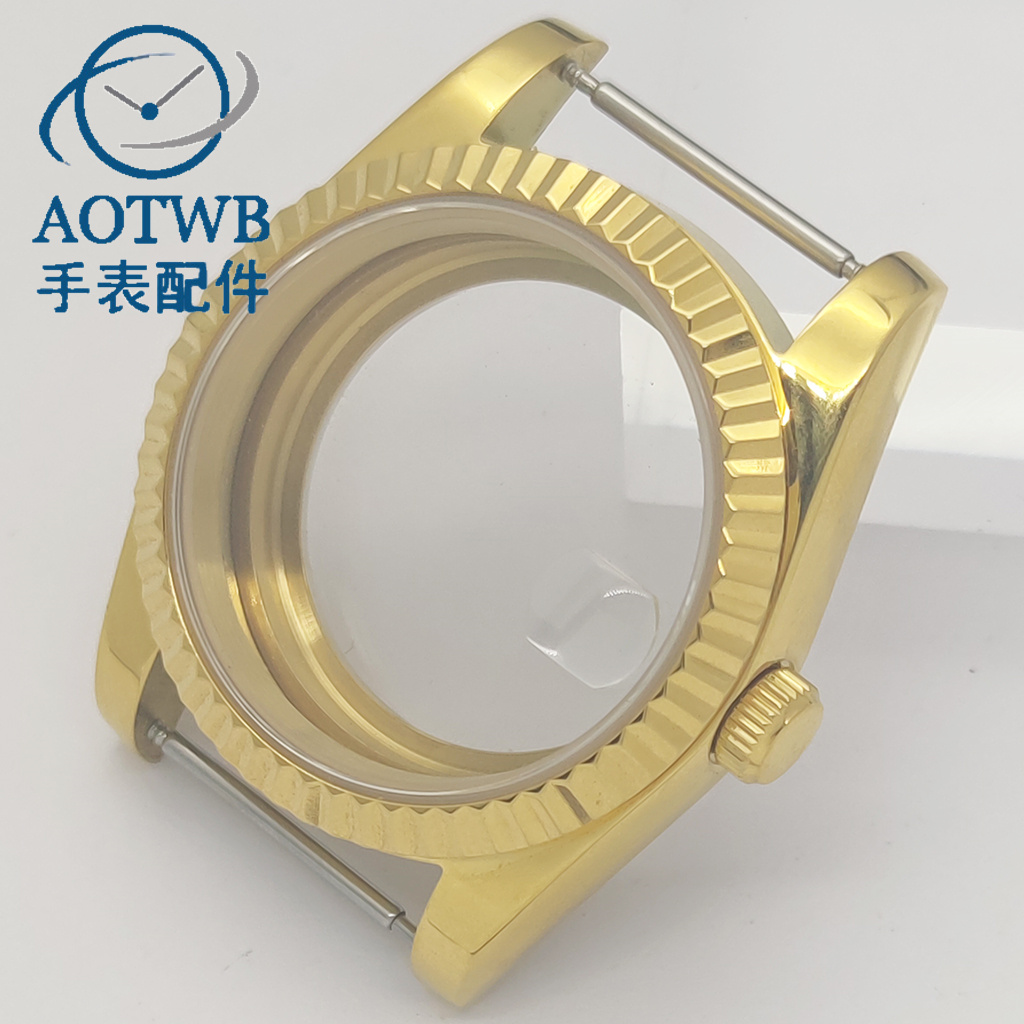36/39mm金色表壳配件适合NH35 ETA2824 PT5000 Miyota8215-DG机芯