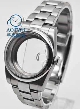 36/39mm磨砂壳身抛光上盖圆边表壳中光带NH35 ETA2824 Miyota8215