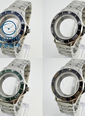 41mm不锈钢钢色表壳表带适合NH35 NH34 Miyota8215 DG3804机芯