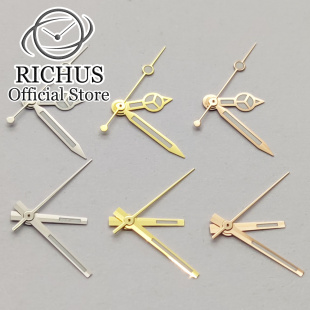RICHUS手表表针银色表针绿色夜光适合VH31机芯手表配件