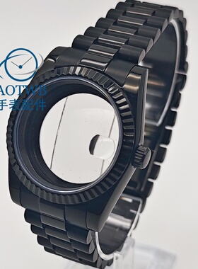 改款手表表壳36/39mm黑色狗牙表壳总统带NH35 ETA2824 Miyota8215