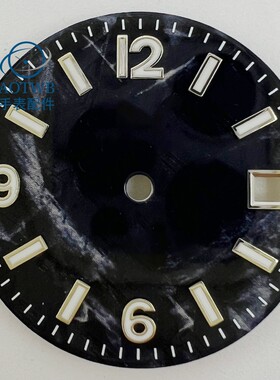 29mm蓝/黑/绿色表盘绿色夜光适合NH35机芯3点3.8点钟表冠手表配件