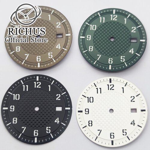 RICHUSNH35手表表盘绿色夜光