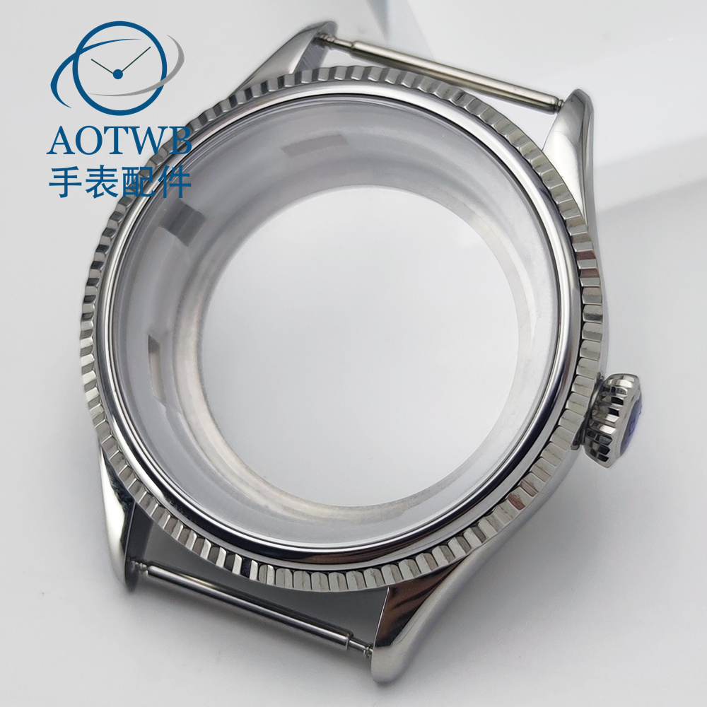 39mm银色机芯表壳不锈钢