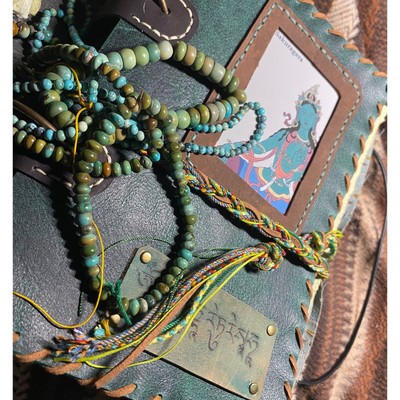 笔记本复古绿度母原创