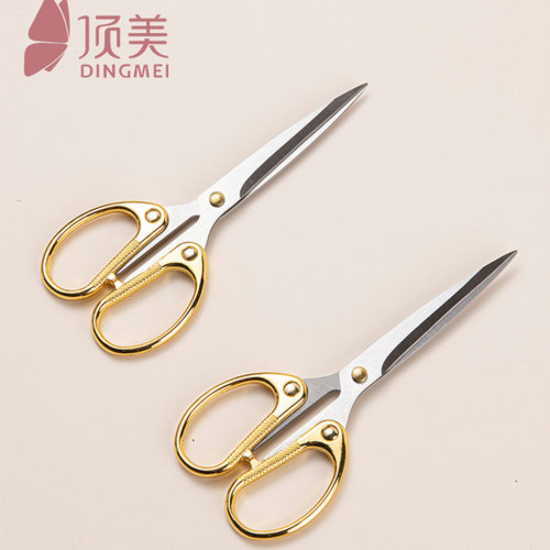 顶美不锈钢金色强力婚礼开业剪刀