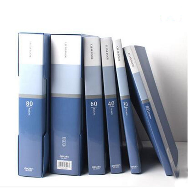 델리 정보 책 A4 삽입 가방 20|30|40|60|80 페이지 문서 가방 바인더 사무 문구