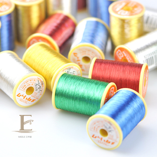 法式刺绣 日本富士克金银线钩珠线 法式钩针专用金属钩珠线 100m