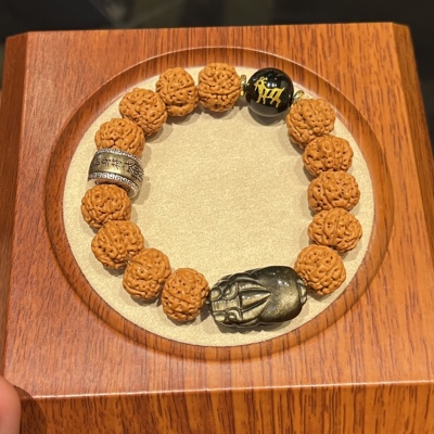 金刚菩提手串金耀石貔貅三全手链生肖本命佛手链女盘玩文玩佛珠饰