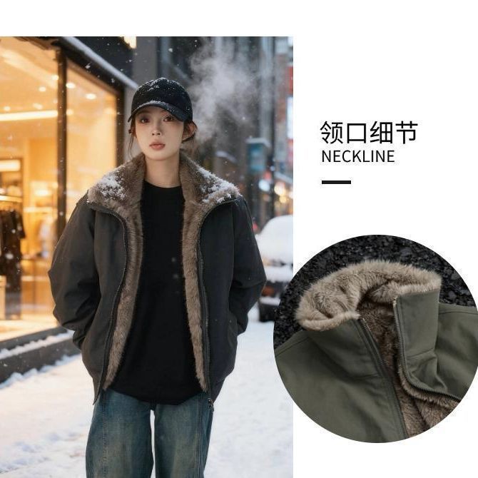 美式飞行夹克棉服座山雕棉衣外套