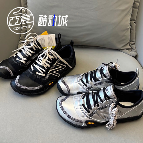 NBMT10黑银皮革赤足健身鞋