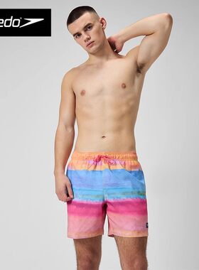 speedo速比涛男士沙滩裤防晒舒适宽松抗氯户外冲浪运动游泳短裤
