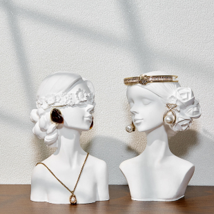 石膏创意装饰首饰展示架展示架直播珠宝陈列道具耳环架