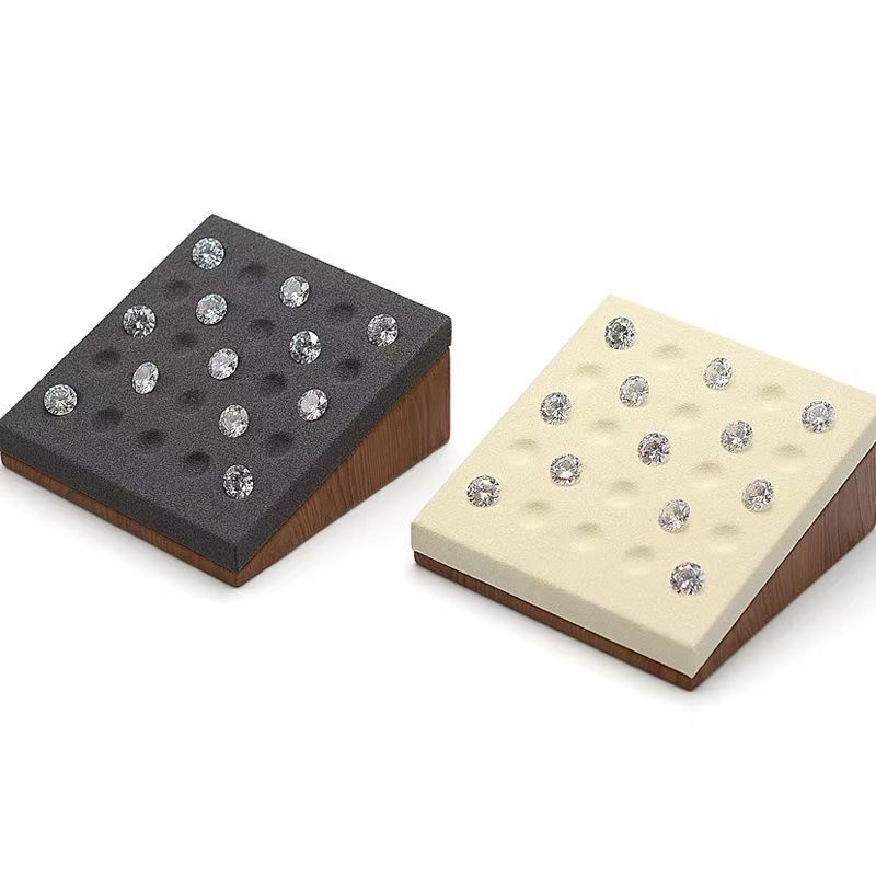 圆珠散珠单珠展示盘文玩宝石看货盘水晶首饰收纳盘陈列裸石展示座