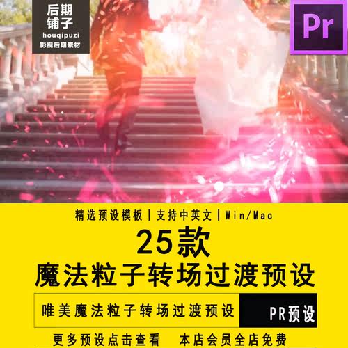 PR转场插件预设魔法粒子转场过渡Premiere预设短视频素材