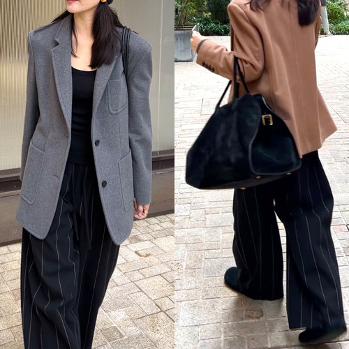 (2色)Plain Sight 意大利羊毛羊绒混纺西装