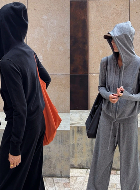 (2色)基础必入 三醋酸羊绒连帽拉链衫