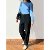 新春｜9折 碳黑天日干全棉灯芯绒中腰直身裤 Plain Sight