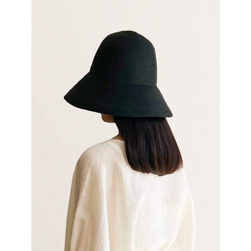 PlainSight黑色编织宽檐遮阳帽