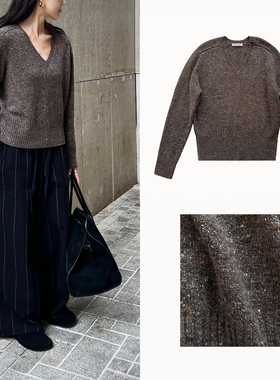 Plain Sight 意大利 顶*羊绒羊毛混纺V领毛衣